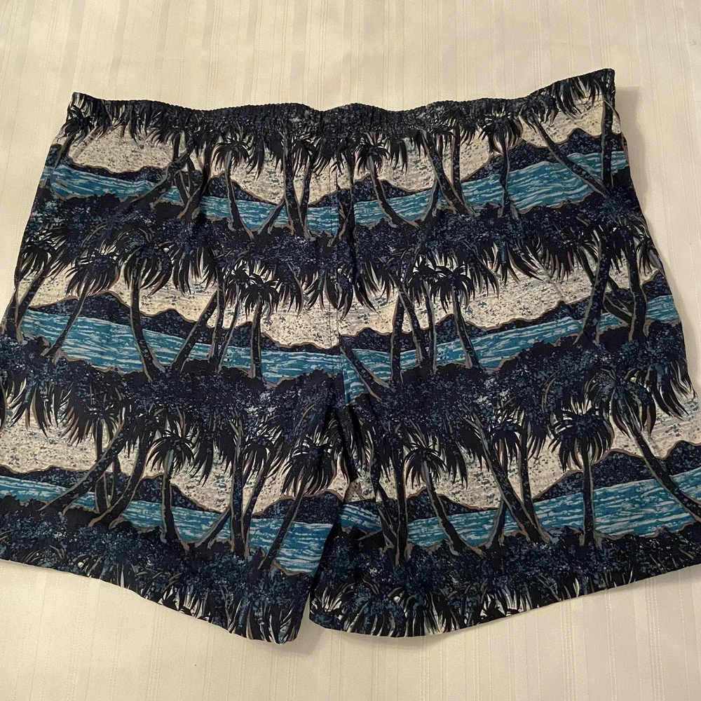 Vtg Speedo Mens‎ Swim Trunks L Hawaiian Mesh Lined Drawstring